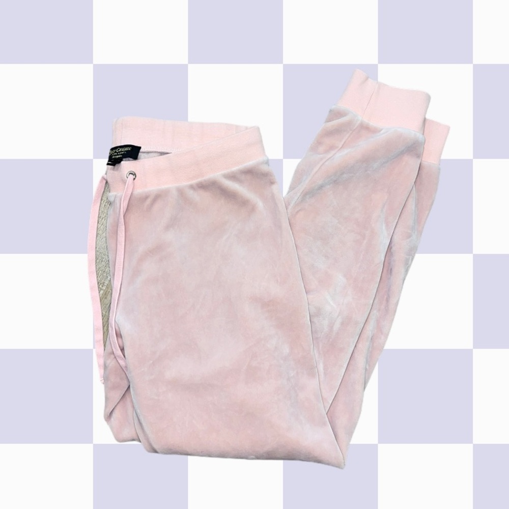juicy couture jogger velvet pink pants